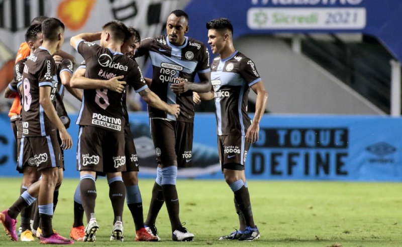 Gol do Corinthians contra o Santos Paulistao 2021