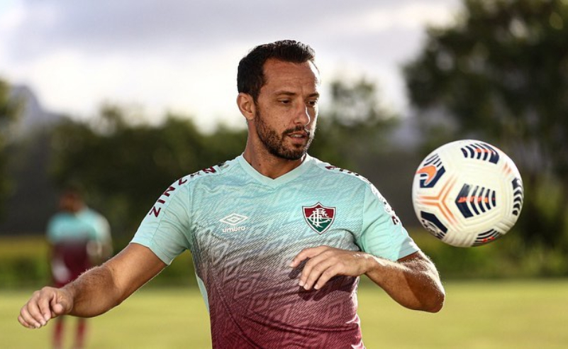 Nenê, jogador do Fluminense treina para a Libertadores 2021