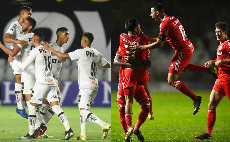 Time do Santos e time do Internacional