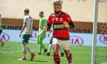 Gabriel Barbosa Gabigol do Flamengo contra o Palmeiras