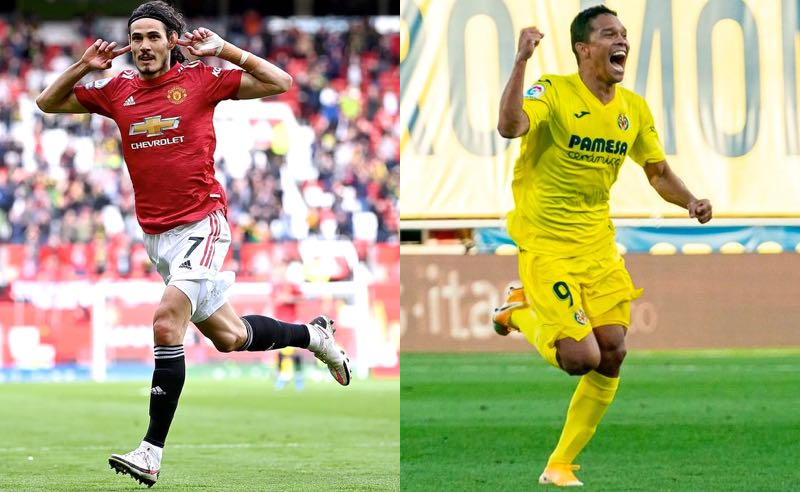 Bacca (Villarreal) e Cavani (United)