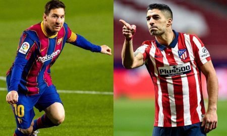 Messi (Barcelona) e Suárez (Atlético)