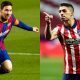 Messi (Barcelona) e Suárez (Atlético)