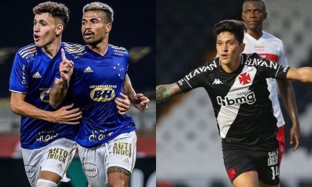 Cruzeiro e Vasco comemoram gols na Série B; as equipes agora se enfrentam na Segundona 2021