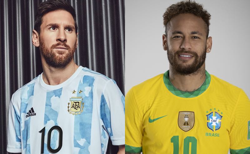 Messi (Argentina) x Neymar (Brasil)