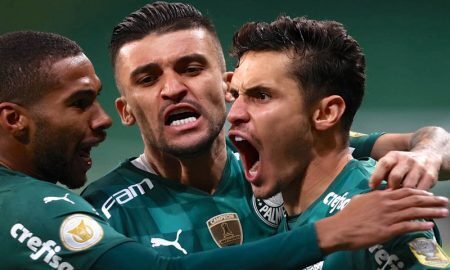 O gol do Palmeiras no dérbi paulista no Brasileirão