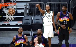 Phoenix Suns x Milwaukee Bucks na temporada regular da NBA 2021; agora as equipes se enfrentam nas finais da liga