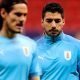 Os atacantes Suárez e Cavani, destaques do Uruguai na Copa América 2021