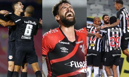 Red Bull Bragantino, Athletico-PR e Atlético-MG em jogos do Brasileirão 2021