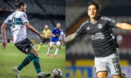 Léo Gamalho, do Coritiba, e Germán Cano, do Vasco, na Série B do Brasileirão 2021