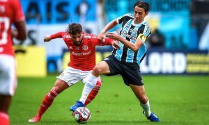 Grêmio x Internacional na grande final do Gauchão 2021, na Arena do Grêmio