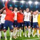 Inglaterra comemora classificação à final da Eurocopa 2021 em Wembley