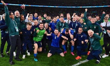 Itália comemora classificação à final da Eurocopa 2021 em Wembley