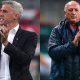 Os técnicos Hernán Crespo, do São Paulo, e Luiz Felipe Scolari, do Grêmio, no Brasileirão 2021