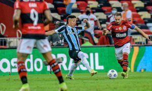 Everton Ribeiro no jogo Flamengo x Grêmio na Copa do Brasil; as equipes voltam a se enfrentar pelo Brasileirão 2021