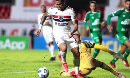 Luciano, do São Paulo, no duelo com a Chapecoense no Brasileirão 2021, no Morumbi