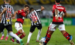 Lance de Atlético-MG x Flamengo no primeiro turno do Brasileirão 2021