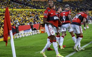 Flamengo comemora a classificação para a final da Libertadores 2021