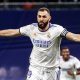 Benzema, do Real Madrid, comemora gol em La Liga