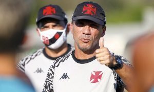 O técnico Zé Ricardo, do Vasco da Gama, em treino para o Carioca 2022