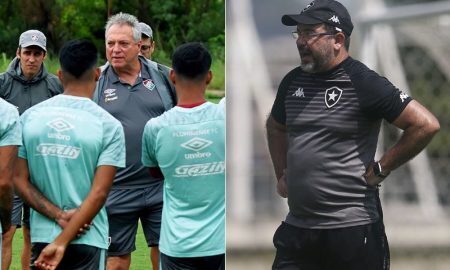 Técnicos Abel Braga (Fluminense) e Enderson Moreira (Botafogo)