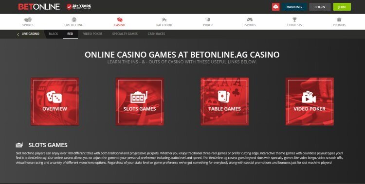 Betonline casino online