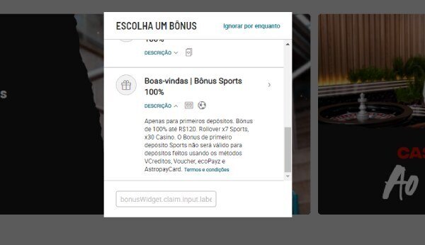 Bodog bônus