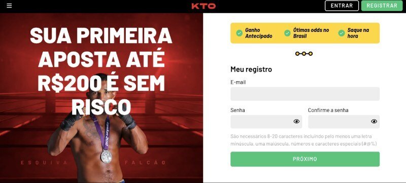 KTO cadastro