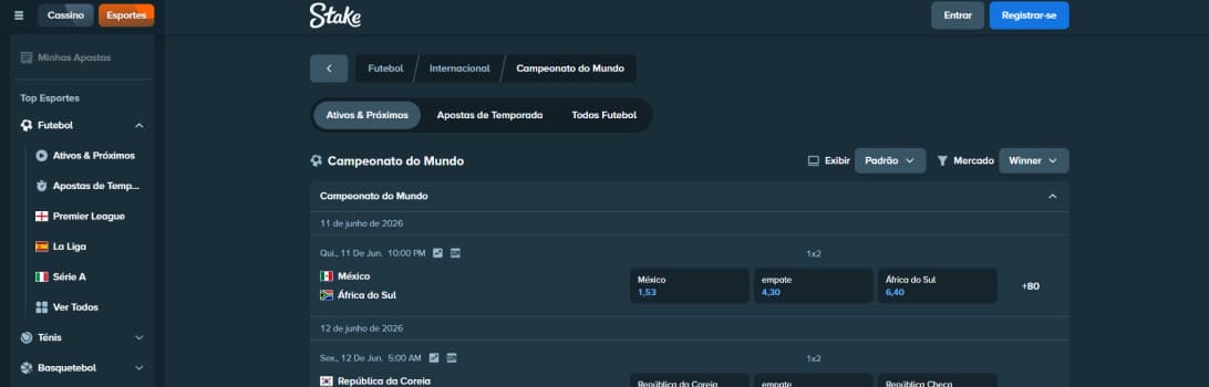 Apostas futuras da Copa do Mundo na Stake